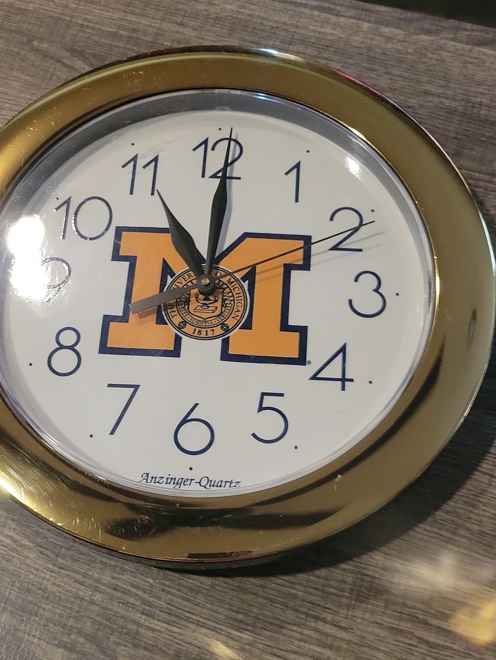 University Of Michigan 1980 Plastic Wall Clock/ GUC